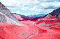Infraland valley : Infraland™ is a graphic and visual exploration of nature that aims to highlight the beauty that surrounds us and that is too often forgotten. For this projects use digital Infrared photography. This technique enables the full sensitivit
