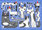 Terry Runyan 猫咪很有爱 矢量插画 猫咪 猫 宠物 圣诞节 可爱 