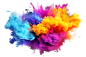 多彩粉末 烟雾 爆炸 免扣PNG 可商用