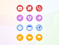 Time off icons exploration away status out of office exploration icon set communication team twist