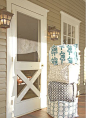 Cottage screen door for the screened porch: 