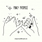 Hand drawn pinky promise concept
