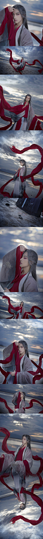 #山海经# 【九尾狐】青丘之山，有兽焉，其状如狐而九尾，其音如婴儿，能食人，食者不蛊。
摄影：@今天落大雨 出镜妆造后期：po主 ​​​​