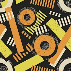 色彩缤纷的孟菲斯无缝图案，涂鸦设计 psd