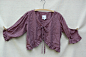 Victorian Over Jacket (cropped length) (plum linen)