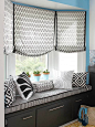 Jazz up a bay window by with a new window seat! More ways to add character: http://www.bhg.com/home-improvement/remodeling/budget-remodels/weekend-home-projects/?socsrc=bhgpin032913patternwindowseat: 