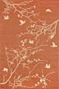中式风格红色花纹地毯贴图