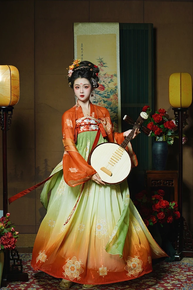 汉服女原创唐风齐胸襦裙汉元素吊带裙飘逸飞天仙女裙花神记—胭脂-淘宝网-花瓣网