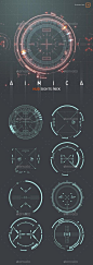 AIMICA: HUD Sights for Futuristic GUI for $15 - Envato Market #BestDesignResources