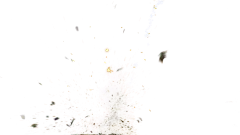 地面墙面爆破爆炸粉尘沙飞溅碎块火焰特效PNG免扣PS后期合成素材
