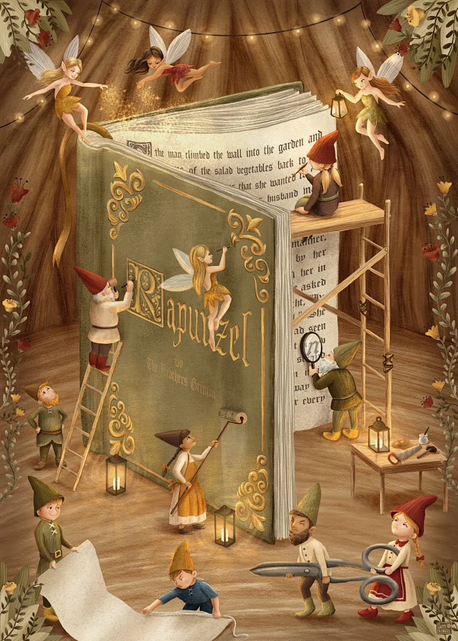 Book makers puzzle design this illustration was created for a