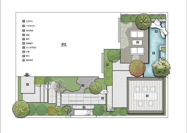 TSD新中式庭院平面方案-花瓣网
