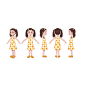 Short animation film. A Jeju Story _character expression Sheet_  sohyun childhood