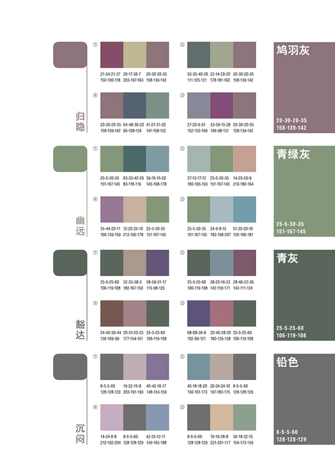 经典配色方案-花瓣网