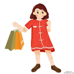 双11购物女孩插画元素 PNG搜索 促销,打折,剁手,购物女孩,购物人物,节日,礼品袋,买买买,秒杀,矢量双十一,手绘双十一,双11,装饰图案