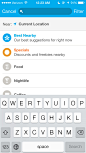 Foursquare ios7界面设计，来源自黄蜂网http://woofeng.cn/