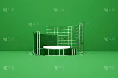 3D渲染彩色几何背景，可用于海报、商业活动等背景