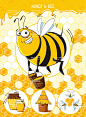 25个EPS 美食蜂蜜 蜂窝 蜜蜂 矢量图插画设计素材 2016020516-淘宝网
