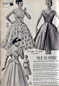 1950s 欧美服装参考
女装/50年代/服装设计