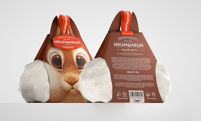 可爱的Hrum-Hrum坚果包装设计