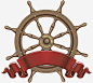 棕色控制方向的线槽纹路舵盘图案 https://88ICON.com 方向 转向 船 航向 船尾 船尾舵 船舵 中国造船发明 标志 红丝巾 舵盘