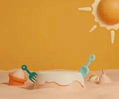 3d渲染空讲台。素材图片