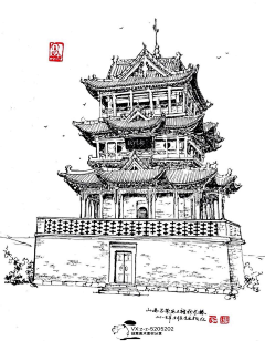 要努力画画喵~采集到水彩建筑