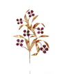 Lot 98: A Retro bi-colored gold ruby and seed pearl flower brooch Image