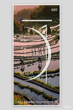 五一劳动节农田水稻摄影图手机海报下载_PSD格式_1242x2688像素_编号182764-致图网