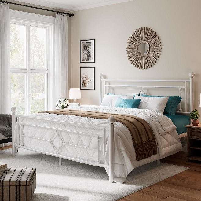 Hoomic 14 Inch Queen Size Metal Platform Bed Frame