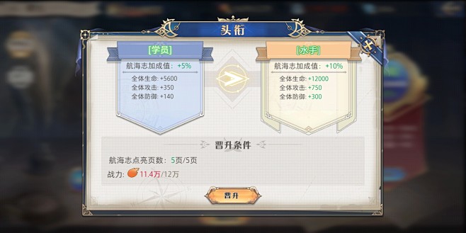 头衔界面【黎明航线】