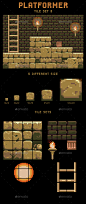 埃及墓砖平台——建筑游戏资产Egypt Tomb Tile Set Platform - Tilesets Game Assets2 d、阿拉伯语、色彩艳丽、概念、灵魂人物,甜点,地牢,元素,环境好,幻想游戏,《创世纪》中,景观,妈妈,妈妈,自然,像素,像素艺术,植物,平台,池塘,金字塔,雨林,复古,沙子,场景,无缝,瓷砖,陵墓的设计 2d, arabic, colorful, concept, darl, dessert, dungeon, element, environment, fantastic