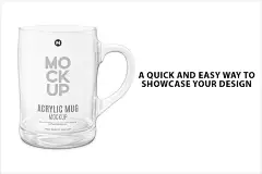 亚克力玻璃杯马克杯样机 (PSD)