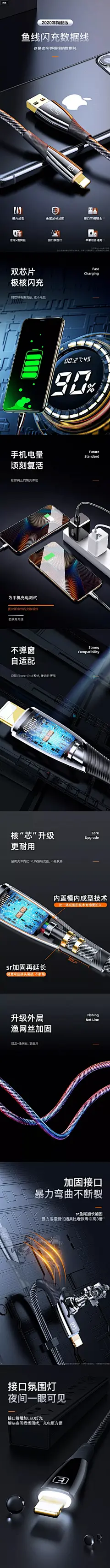 苹果数据线iPhone充电线11手机器Xsmax快充x正品6加长2米2m两米cd图拉斯Xs正版ip专用7耐用ipad平板usb车载xr-tmall.com天猫