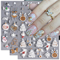 Amazon.com: Christmas Nail Art Stickers Christmas Light Nail Stickers 2PCS Colorful Neon Lamp Xmas Nail Design 5D Embossed Nail Decals Xmas String Light Self-Adhesive Manicure Sliders for DIY Nail Art Decorations : Beauty & Personal Care