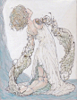 #遇见艺术#
折翼
略施淡彩，光看线稿就觉得很厉害
by 同異
