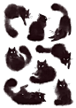 rozenn-blog:  Bunch of kitties ♥  I’ll probably make a set of stickers with thoses (•v• )/     i want all of them: 