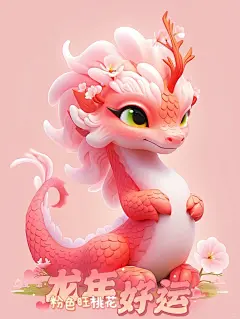 公主请换壁纸｜粉色桃花龙