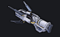 Plasma Gun Concept, Vitalii Moskalets : The goal was to design a gun that looks like the weapon from Doom universe. It has two modes: machine gun mode with plasma shots and overload mechanic, and close combat mode with electric arc discharge.
This is my c