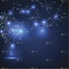 设计技术和网络科学的抽象背景