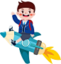 happy cute children in school uniform cartoon style vector