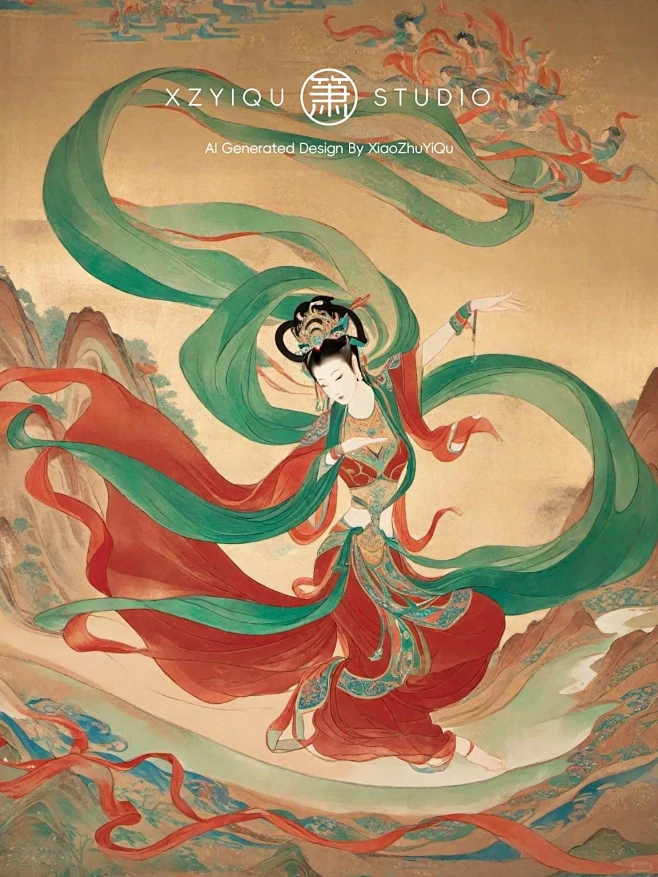 岩彩画x敦煌飞天壁画【下篇】