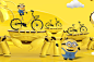 OFO&Minions,Over-long poster for subway station : It was a bold and tentative project for the VideoElite Studio. The project cycle was very stressful. It took 6 days altogether. We stayed alive for 5 days. As the final inkjet size of the project is ve