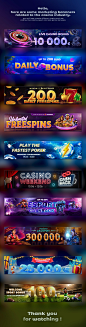 Advertising  banner banner design banners casino casino bonus casino promotion gambling gambling banner Marketing Banners