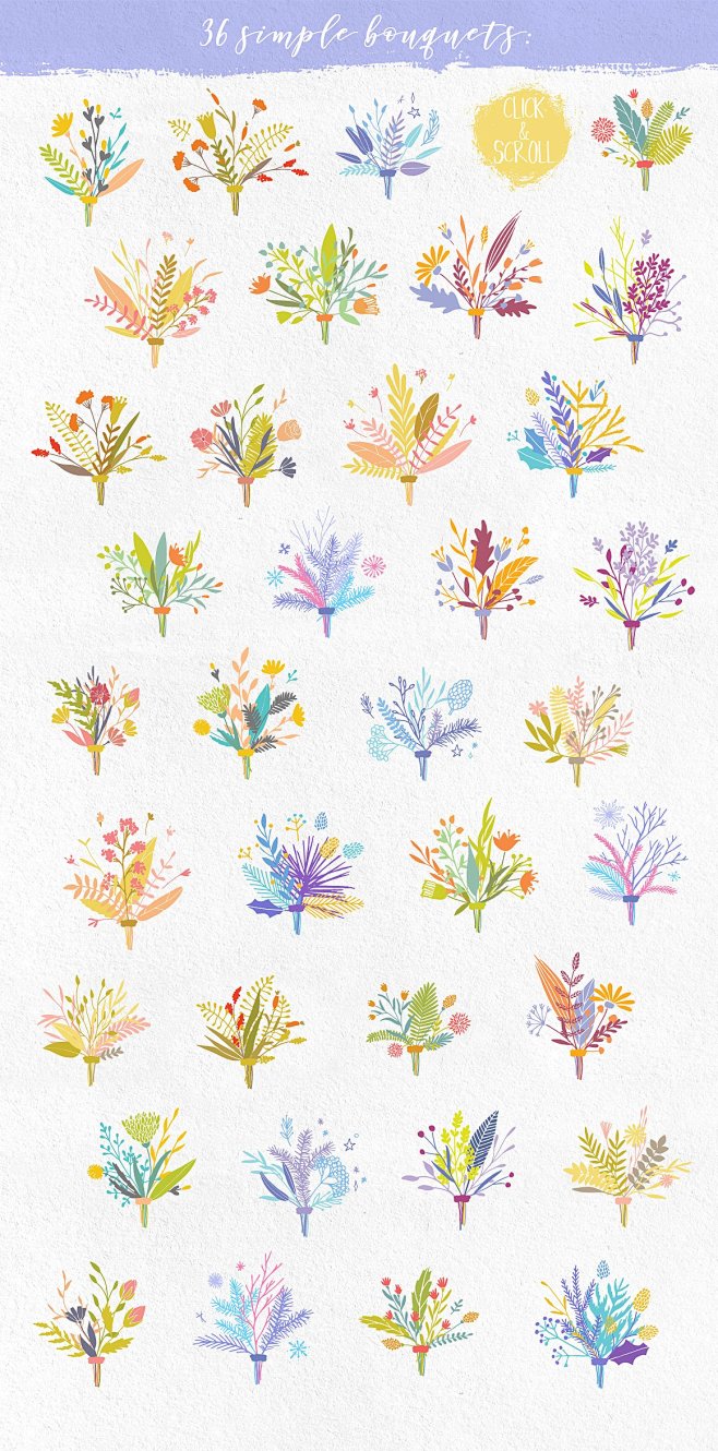 @模库 大量花卉元素纹理素材 Flowe...
