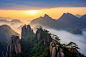 庐山云海日出江西自然旅游景点风景摄影图