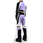 VELOUR MOTOCROSS TROUSERS LAVENDER : INFORMATION NAMILIA SIGNATURE MOTORCROSS TROUSERS IN SOFT VELOUR JERSEY PATCHWORK - CHUNKY BLACK ZIP DETAILING - RIB NECK - BLACK MESH LINING - 3D...