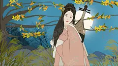 蒹葭伊人成语故事插画 【酷图网】成语故事,手绘插画,古代小故事,PSD分层,成语,卡通成语故事,幼儿成语教学,学校文化展板,文化教育,传统文化,成语故事插画,神话故事