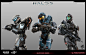 Halo 5 Guardians  _  multiplayer armors, pablo vicentin : ARMOR: High Poly , Low Poly, UV's, Bakes and Textures by Pablo Vicentin

BR rifle, and Techsuit probided by 343 Industries. 