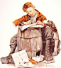 插画大师 诺曼.洛克威尔（Norman Rockwell，1894年2月3日－1978年11月8日）是美国在20世纪早期的重要画家及插画家，作品横跨商业宣传与爱国宣传领域。他一生中的绘画作品大都经由《周六晚报(Saturday Evening Post)》刊出，其中最知名的系列作品是在1940和50年代出现的